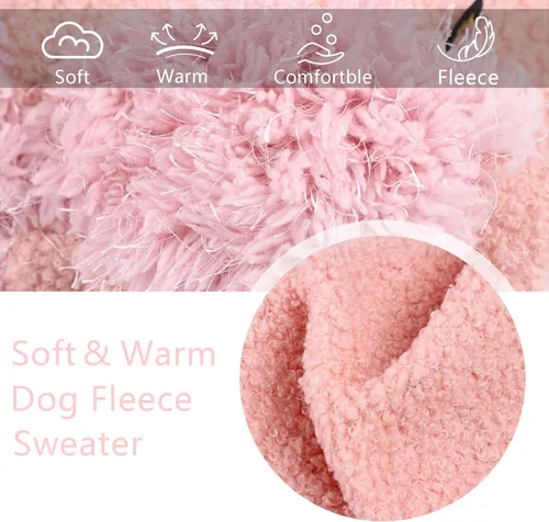 Vista 6 de Sudadera Chihuahua para Perros Ropa para Perros Pequeños Suéter para Perros Niña Niño Suéteres de Forro Polar Suave para Perros Pequeños y Medianos