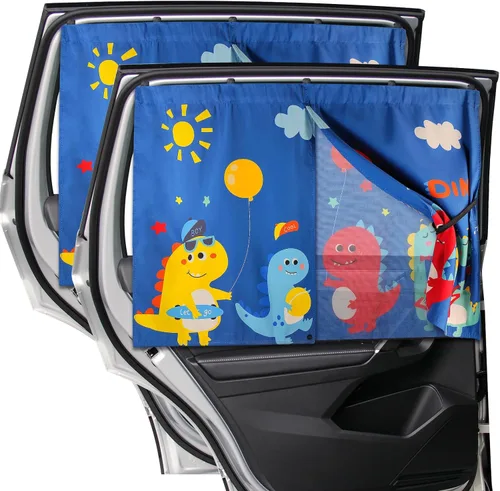 Vista 13 de Parasoles para Ventanas de Automóvil, 2 Piezas Magnético de Doble Capa Parasol Auto para Ventanas Laterales Privacidad Coberturas Completas/Opciones