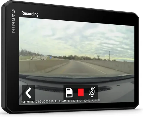 Vista 2 de Garmin DriveCam™ 76, navegador GPS para automóvil grande y fácil de leer de 7 pulgadas, cámara de tablero incorporada, detección automática