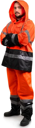 Vista 7 de JORESTECH Pantalones de seguridad impermeables de alta visibilidad: rayas reflectantes, cumplimiento ANSI y parte inferior ajustable