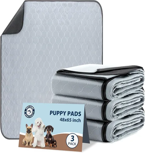 Vista 8 de Almohadillas lavables para orina de perros, 34 x 36 pulgadas, reutilizables, con absorción rápida, impermeables y reutilizables para orina de parto