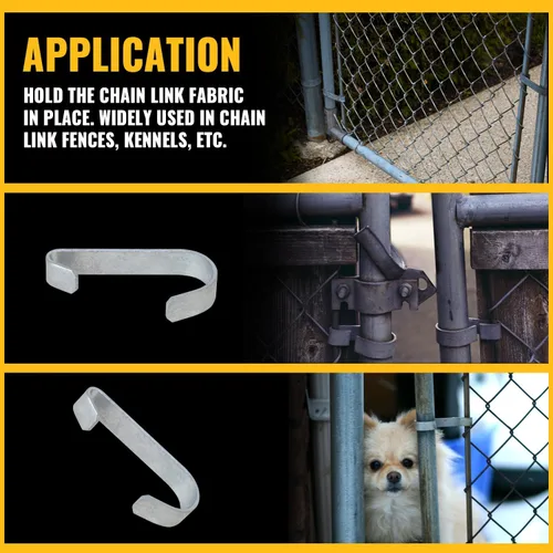 Vista 7 de VIVIDA Clips de puerta de 1-3/8 pulgadas para valla de eslabones de cadena, banda de clip para panel de perrera para tubo de diámetro exterior