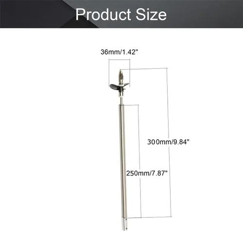 Vista 2 de Jutagoss Hélice del eje de transmisión para RC Boat L 11.811 in Eje,Manga L250mm,Hélice D36mm para eje de motor de 0.157 in