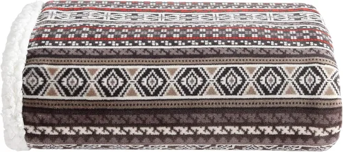 Vista 20 de Eddie Bauer - Manta Decorativa, Ropa de Cama de Vellón Cepillado y Sherpa Suave, Manta para Sofá y Cama (Bunkhouse Plaid Beige, 50" x 60")