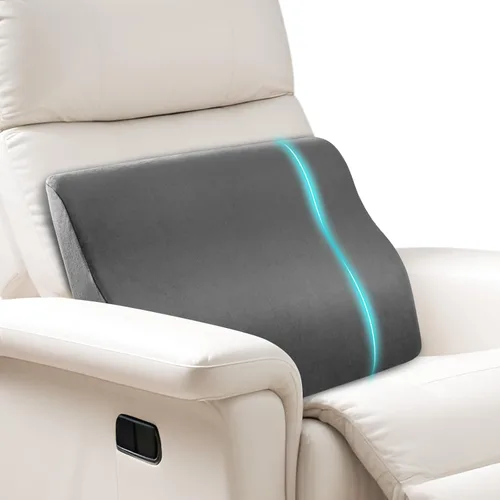 Vista 9 de SofGlowly Almohada de apoyo lumbar para reclinable, cojín grande de espuma viscoelástica para respaldo de sofá y silla de juegos, almohada