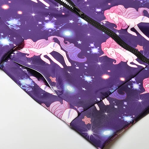 Vista 5 de Sudadera con capucha, cremallera y bolsillos, para niñas, diseño personalizable