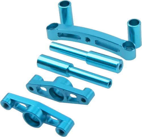 Vista 5 de ShareGoo - Kit de nudillos de dirección de aleación de aluminio compatible con Tamiya TT01 TT-01 1/10 RC Drift piezas de actualización de coche