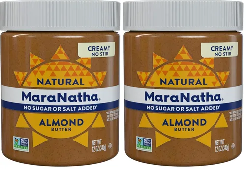 Vista 15 de MaraNatha Mantequilla de almendras cremosa natural, sin revuelta, tarro de 12 onzas