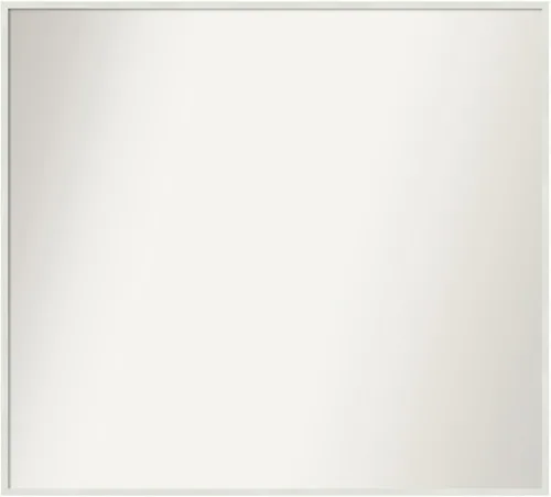 Vista 327 de Amanti Art Espejo de baño blanco para sobre el fregadero, 22 x 45 pulgadas, espejo de tocador rectangular blanco Lucie, marco de madera moderno