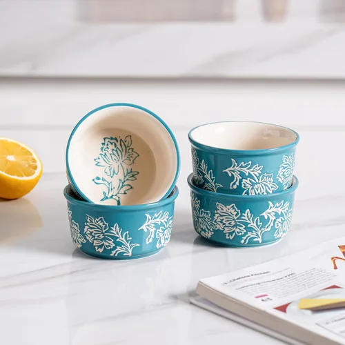 Vista 4 de Wisenvoy Ramekins Creme Brulee Ramekins Ramekins - Ramekins de cerámica para horno (8 onzas)