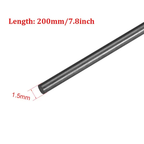 Vista 2 de Barra de fibra de carbono de 0.059 in para poste mate de avión RC EE. UU., 7.874 in 7.8 pulgadas, 5 piezas