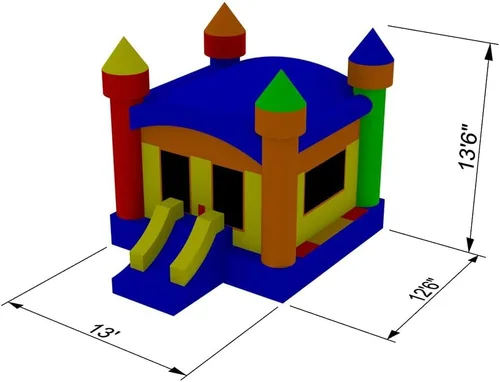 Vista 6 de Casa inflable de grado comercial HQ, 100% PVC, castillo saltador inflable solo para deportes