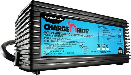 Schumacher Electric Cargador de batería universal de 6 voltios/12 voltios para juguetes de paseo – Charge 'N Ride CR5-3 Amp, totalmente automático –