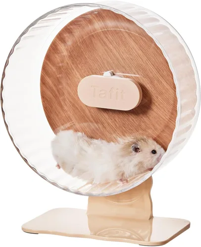 Vista 25 de Rueda silenciosa de hámster de 8.7 pulgadas, con rodamientos duales, ruedas de ejercicio silenciosas para animales pequeños, altura ajustable
