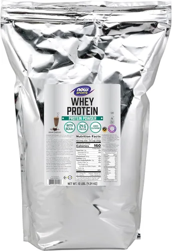 Vista 10 de NOW Sports Nutrition, Proteína de suero de leche, 0.85 oz con BCAAs, chocolate cremoso en polvo, 2 libras