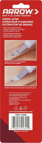 Vista 5 de Arrow SL24D - Removedor de grapas con elevador de acero inoxidable para tapicería, muebles, reparaciones y manualidades