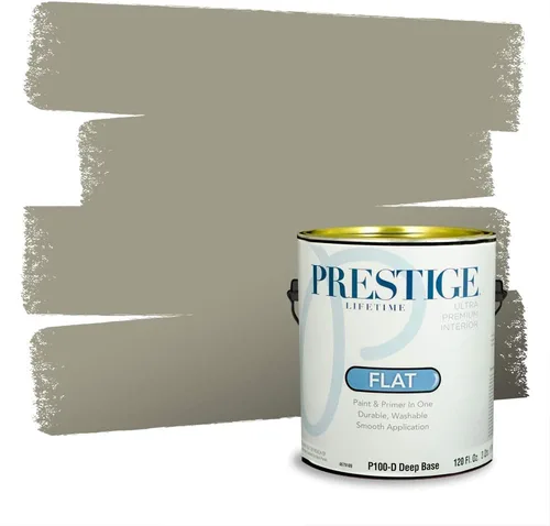 Vista 92 de Prestige Paints - Pintura exterior e imprimación en uno, 1 galón, plano, compatibilidad comparable con el color menta «Whipped Mint» de Behr