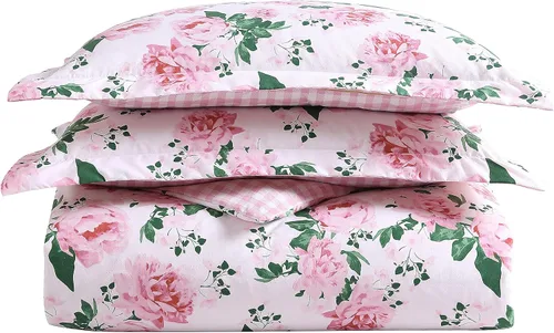 Vista 8 de Betsey Johnson - Juego de funda de edredón tamaño twin, ropa de cama de algodón suave con funda de almohada a juego, artículos esenciales
