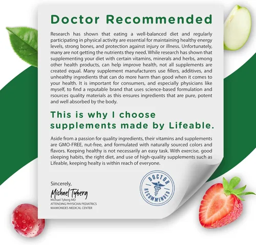 Vista 5 de Lifeable Gomitas de calcio con vitamina D3 Calcio 500 mg D3 1000 UI Suplementos de fuerza ósea de gran sabor para la salud ósea Gomitas