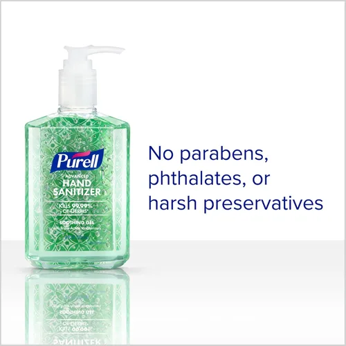 Vista 4 de PURELL Advanced Hand Sanitizer Soothing Gel, Fresh Scent, 8 fl oz Pump Bottle (Pack of 4), 9674-06-ECDECO