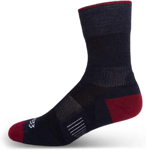USA Made - Micro Cushion Crew Socks - Hiking Socks - Merino Wool - Mountain Heritage S35 Micro + Cojín Patriot