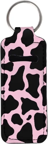Vista 23 de Suobstales Chapstick - Llavero con clip en la manga de la bolsa para palillo labial, funda para bálsamo labial, protector de lápiz labial