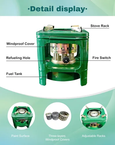 Vista 3 de Horno de quemador de picnic para camping, estufa de camping portátil eficiente, estufas de aceite para mochileros, utensilios de cocina, práctica