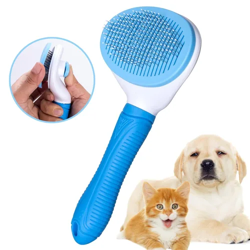 Cepillo de limpieza automática para el aseo de mascotas - Elimina la capa interior suelta y la muda, adecuado para gatos y perros de pelo largo y