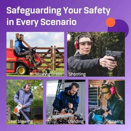 Vista 5 de Vanderfields Auriculares de Protección Auditiva - 26dB - Protección Auditiva para Tiro de Rango - Orejeras con Cancelación de Ruido para Adultos