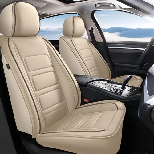 Vista 9 de TTX LIGHTING 2 fundas de asiento delantero para Mazda 3 Sedán/Hatchback 2007-2019, fundas de asiento de piel sintética compatibles con bolsa de aire