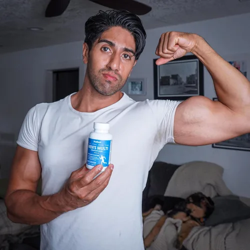Vista 5 de Multivitamínico para hombres con 38 nutrientes clave, complejo B, D3, A, C, zinc, magnesio, calcio, ginseng asiático, ashwagandha, cúrcuma