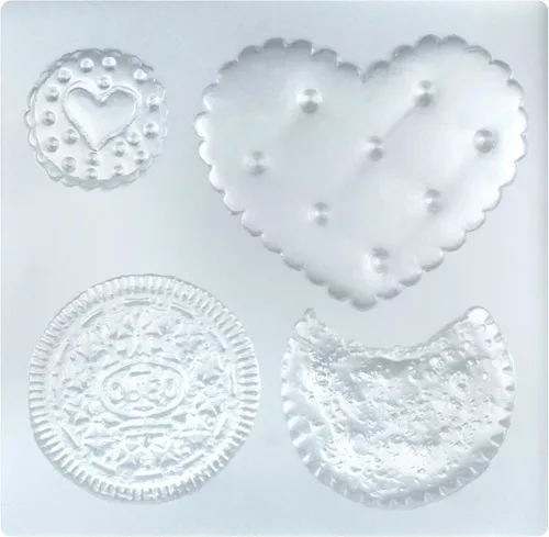 Vista 3 de Funshowcase Molde de silicona de galletas lindas para fondant, resina epoxi, arcilla polimérica, proyectos de manualidades
