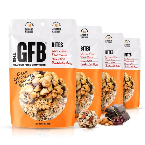 Vista 17 de The GFB Bites de proteína para pastel de cumpleaños, apto para alérgenos y sin nueces, sin gluten, a base de plantas, sin OMG, hechos