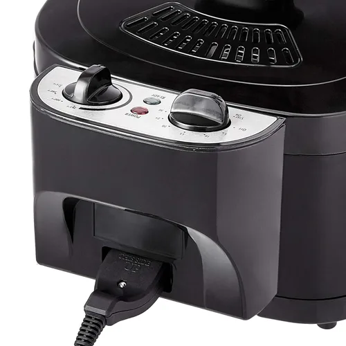 Vista 4 de Amazon Basics - Freidora eléctrica profunda de 2.1 cuartos (2.0L) con capacidad de aceite de 8 tazas, temporizador, temperatura ajustable, cesta