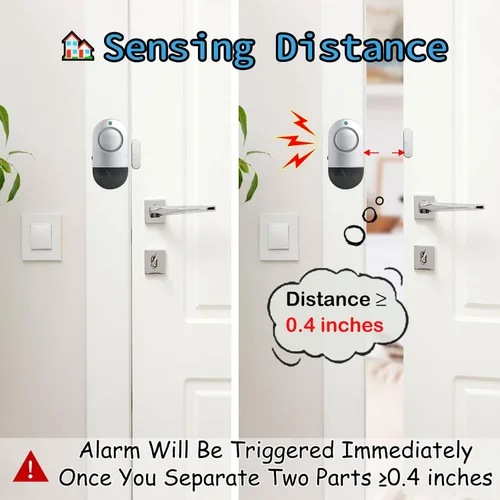 Vista 3 de Alarma de ventana de puerta de 120 DB para piscinas enterradas - Sistema de seguridad de piscina con imán