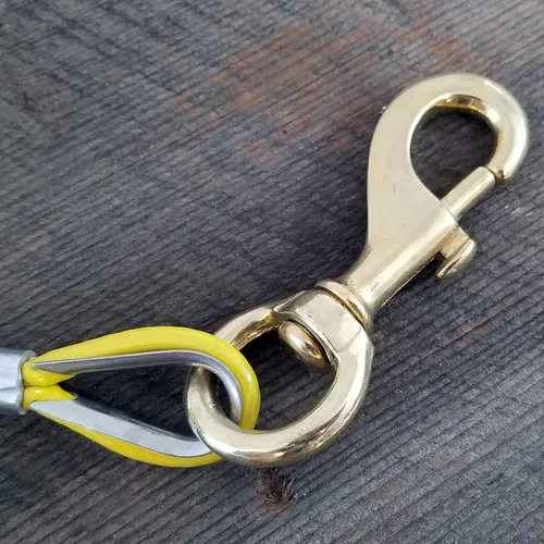 Vista 5 de Outdoors - Cable de amarre resistente para perros con broches giratorios de latón macizo, amarre de patio para perro, disponible en múltiples