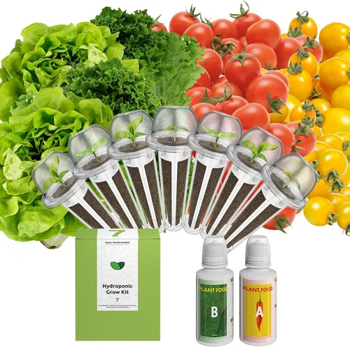 inbloom Kit de vainas de semillas verdes para ensalada orgánica para AeroGarden, sistema de cultivo hidropónico Ahopegarden, alimento bajo en