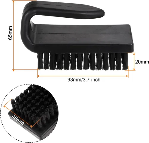 Vista 2 de HARFINGTON 2 unids cepillo de limpieza antiestático en forma de U mango 0.787x1.772 in PV plástico conductivo cerdas antiestáticas ESD Cepillos