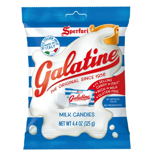 Vista 8 de Bolsas de caramelo de chocolate con leche Sperlari Galatina, tabletas italianas envueltas individualmente, bolsa de 115 gr / 4.05 oz (paquete de 1)