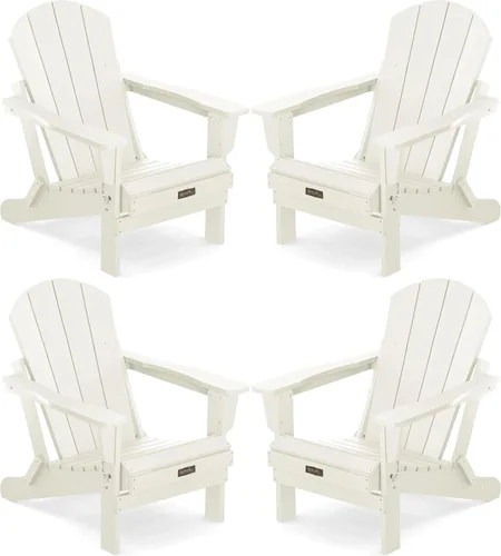 Vista 27 de SERWALL - Silla plegable Adirondack para patio, jardín, exterior, resistente a la intemperie, sillas para hoguera, color naranja