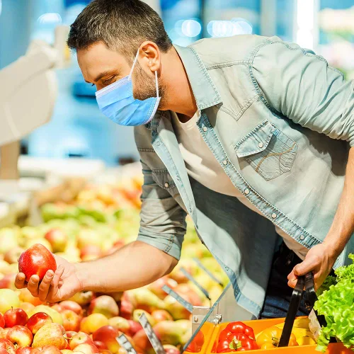 Vista 5 de iMask ASTM Nivel 2 cubrebocas deshechables de 4 capas, 50 unidades, color negro