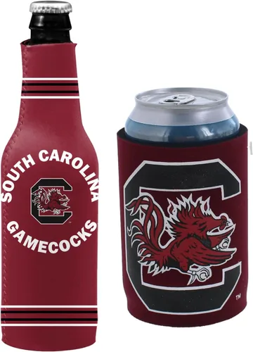 Vista 100 de College Team Color Logo Can & Bottle Holder Insulator Beverage Cooler Set