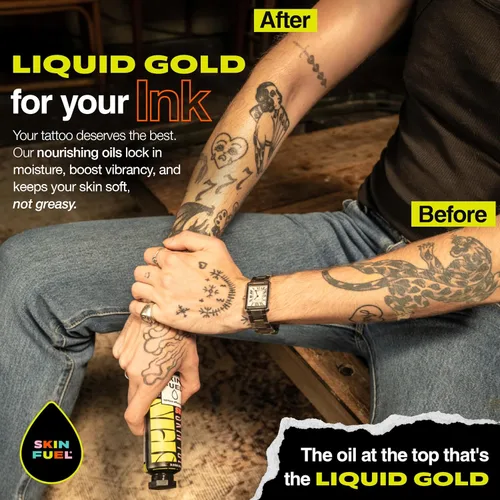 Vista 4 de Crema de cuidado posterior para tatuajes – Ungüento de tatuaje con manteca de karité, hierba de San Juan y lavanda – Ungüento curativo multiusos