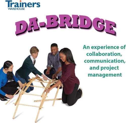Vista 3 de Trainers Warehouse The Davinci Bridge Team Challenge - DaBridge™ Una divertida actividad de colaboración y formación de equipos Construye un