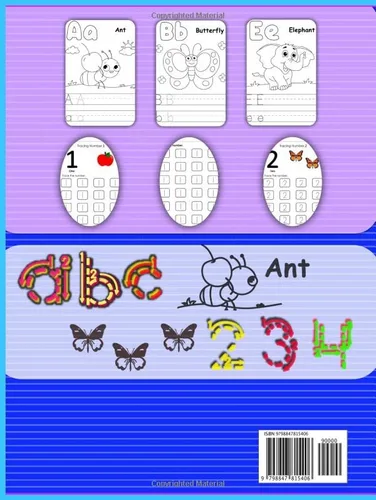 Vista 2 de My First Lear-To-Write Workbook For kids Practice Ages 3-6, Line Tracing, letters, Number , Big and Small Alphabet Letter Tracing , pen control.