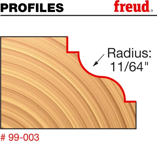Vista 2 de Broca encaminadora Freud 99–001 1/2-pulgadas a 1–1/4 pulgadas con vástago 1/2 pulgada