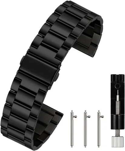 Correa de reloj de liberación rápida, 0.630 in, 0.709 in, 0.787 in, 0.866 in, 0.945 in, acero inoxidable sólido de alta calidad, repuesto