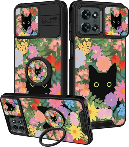 Vista 21 de Funermei - Funda para Moto G Stylus 5G 2022 con soporte de anillo, diseño Hongo de la Luna