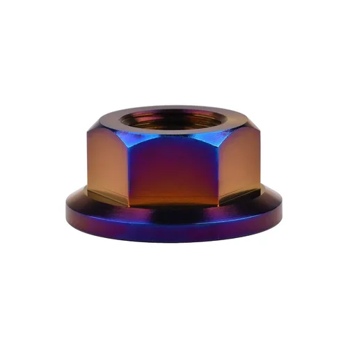 Vista 209 de Juego de 6 tuercas hexagonales de titanio DIN6923 M5 M6 M8 M10 M12 M14 M16 (paso M6 0.039 in, titanio normal)