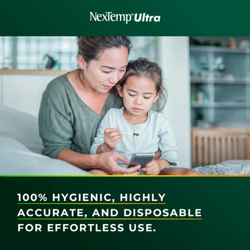 Vista 6 de Termómetros ultra de un solo uso: suministros de primeros auxilios desechables envueltos individualmente con lecturas de alta precisión